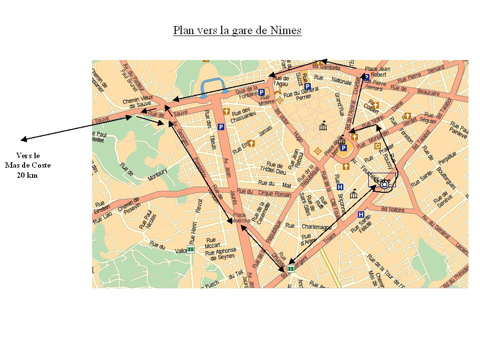 train station nimes map